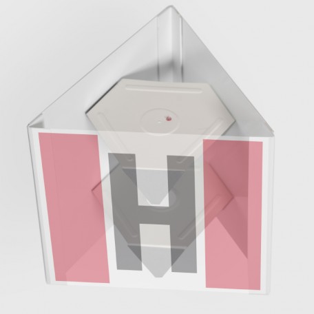 Znak przestrzenny 3D hydrant zewnętrzny przestrzenny - mały 25 x 25 cm