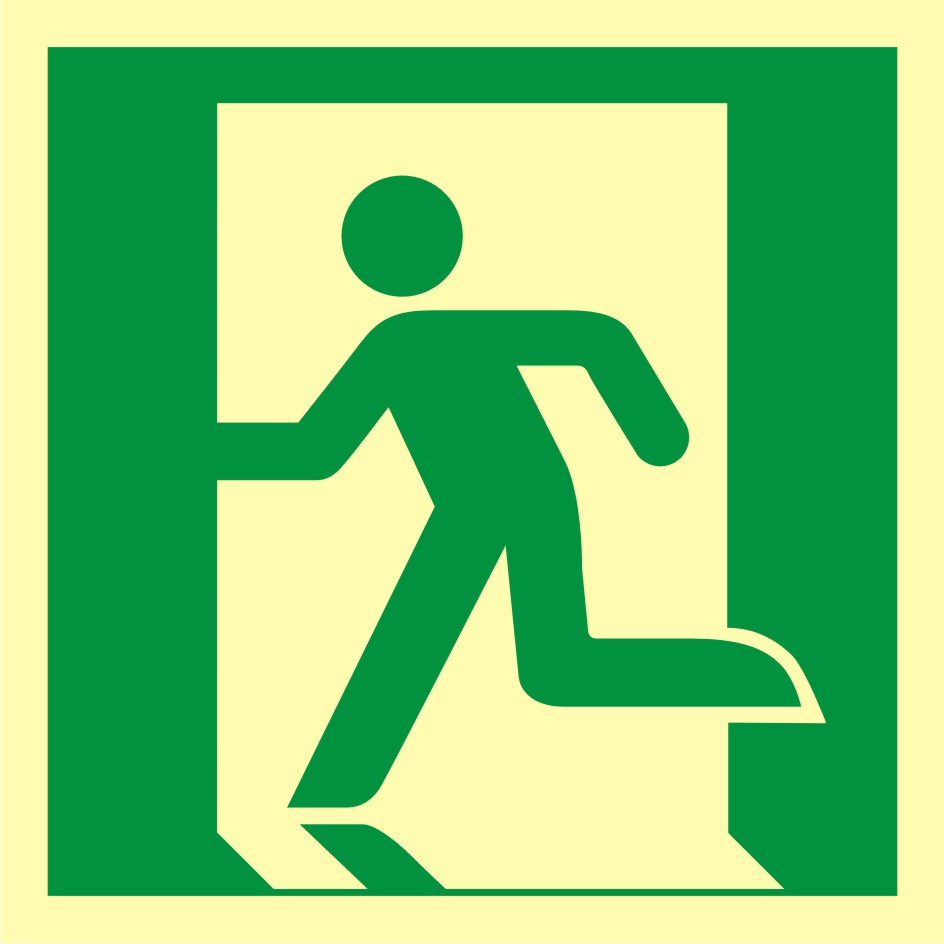 Znak ewakuacyjny Wyjście ewakuacyjne (lewostronne)