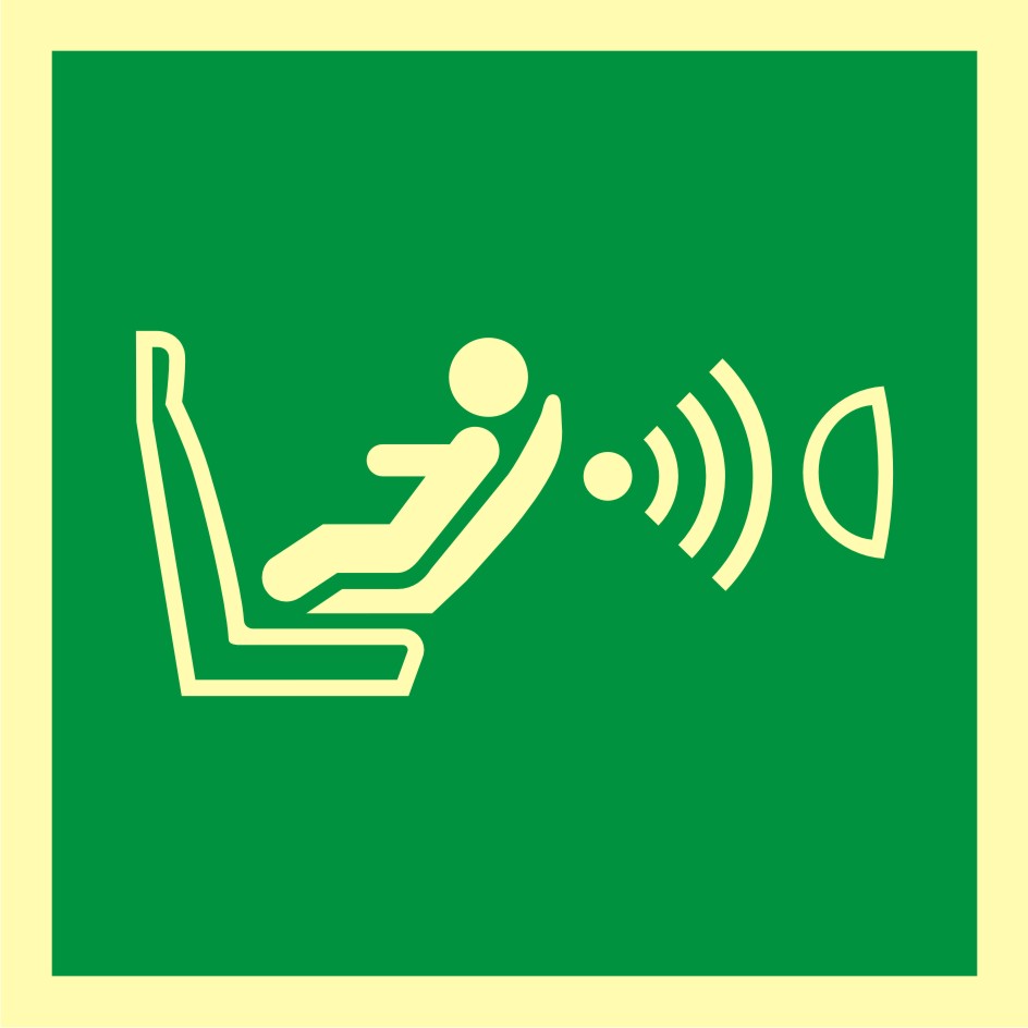 Znak ewakuacyjny System detekcji obecności i położenia fotelika dziecięcego (CPOD)