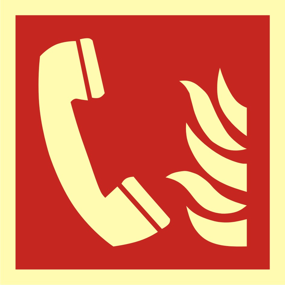 Znak przeciwpożarowy Telefon alarmowania pożarowego