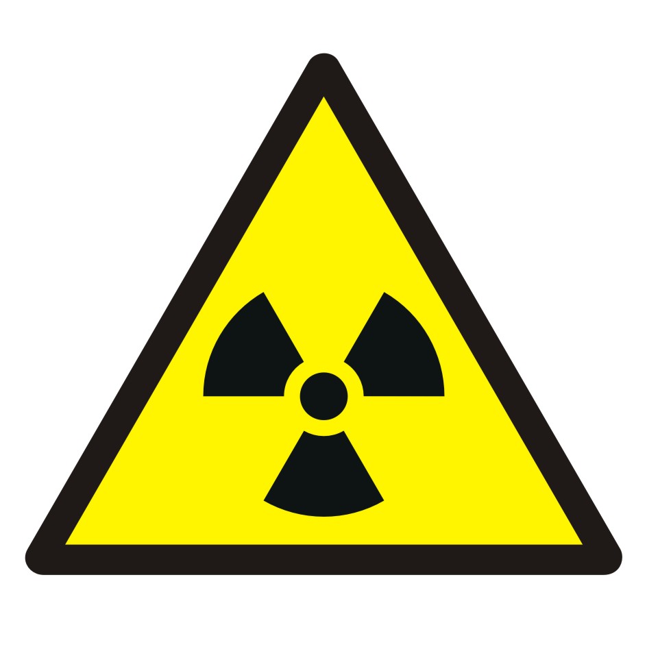 Znak Ostrzeżenie przed materiałem radioaktywnym lub promieniowaniem jonizującym