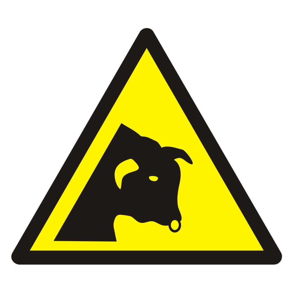 Znak Ostrzeżenie przed bykiem