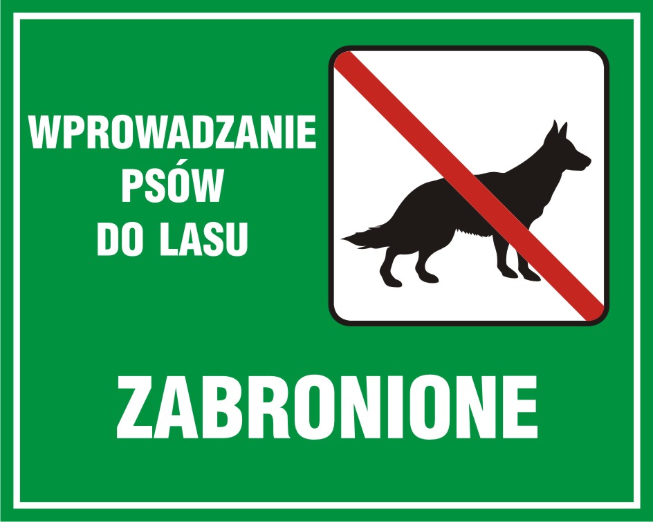 Wprowadzanie psów do lasu zabronione