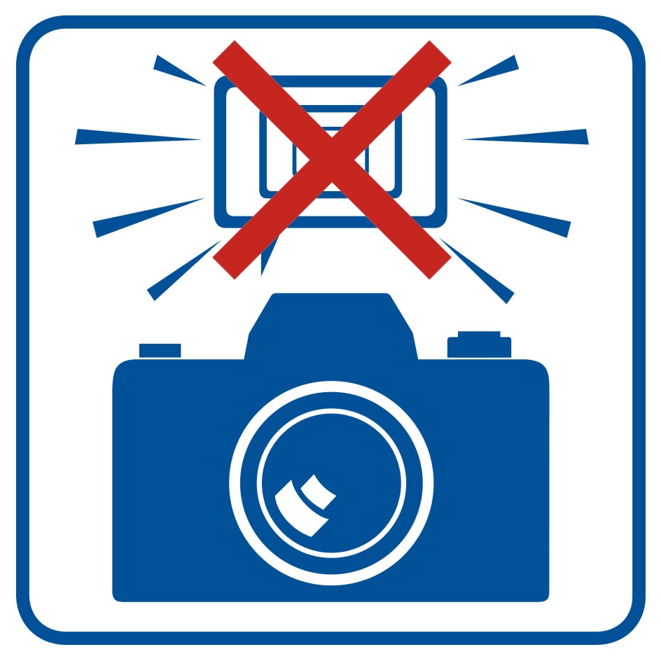 Zakaz fotografowania z użyciem lamp błyskowych