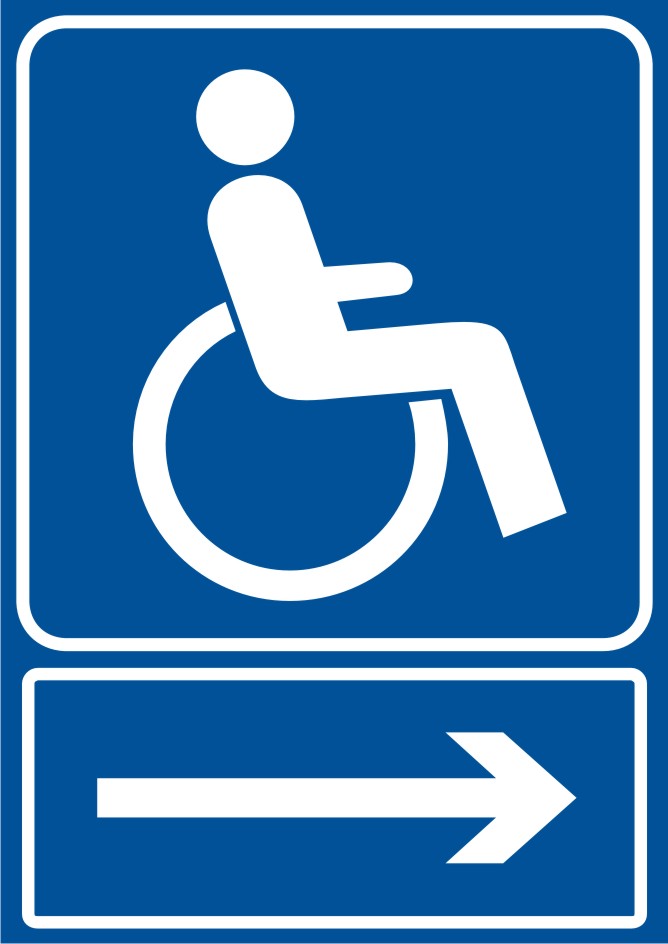 Kierunek drogi dla niepełnosprawnych