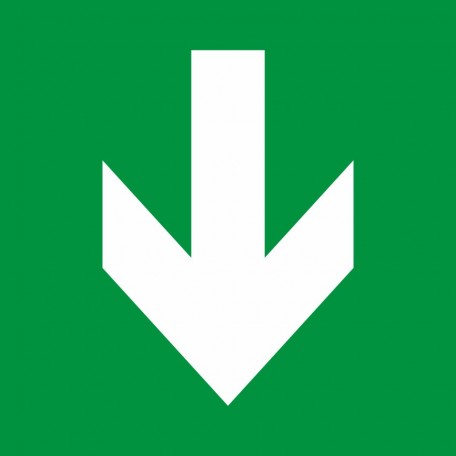 Znak Piktogram na lampę - Kierunek do wyjścia ewakuacyjnego